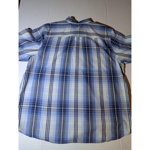 The North Face Shirt Men 2XL Button Down Blue Collared Plaid Hike Climb Work - Picture 6 of 6